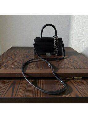 ALDO Black Silver Crossbody Chain Mini Bag